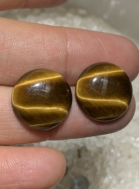 虎眼石吊坠裸蛋面15圆水滴椭圆闪电精品手工DIY项链手链耳环