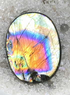 拉长石彩色吊坠马达加斯加芬兰料