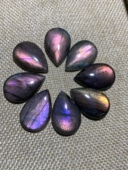 拉长石吊坠水滴30 20裸石蓝彩虹戒面编绳绕线手工diy芬兰矿印度紫