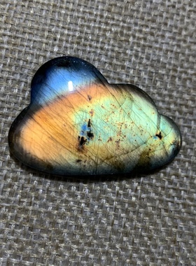 云朵吊坠拉长石灰月光水晶镶嵌随