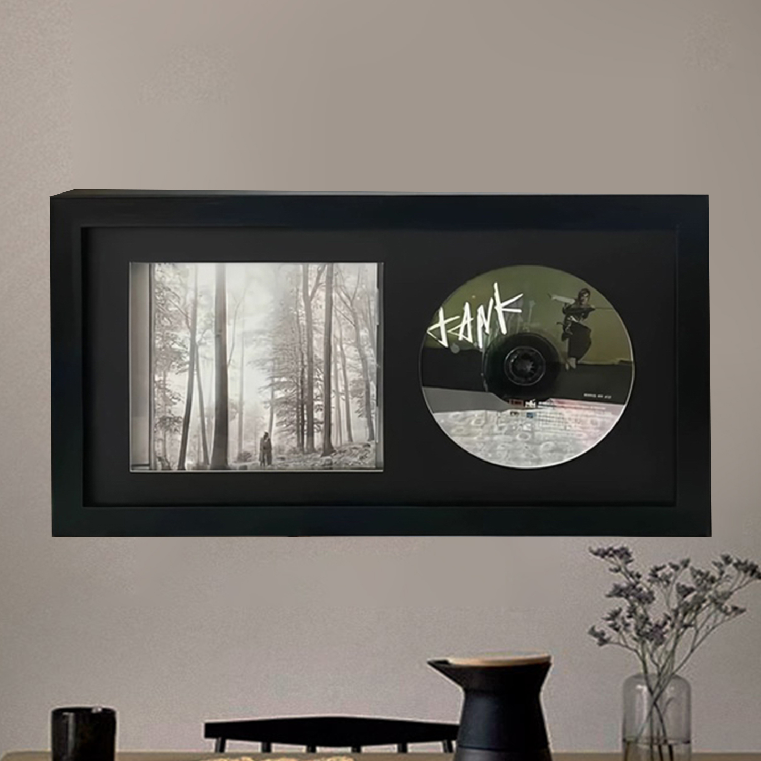 CD展示盒收纳相框挂墙摆件光盘音乐专辑明星唱片创意礼物