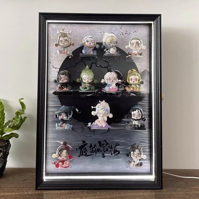 SP11系列庭前墨梅盲盒古风场景展示盒收纳展示框灯光立体中空画