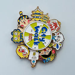 泉州文创玩旋转金属冰箱贴滴水兽簪花女拍胸舞东西塔钟楼提线木偶