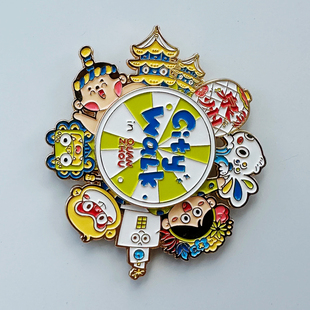 泉州文创玩旋转金属冰箱贴滴水兽簪花女拍胸舞东西塔钟楼提线木偶