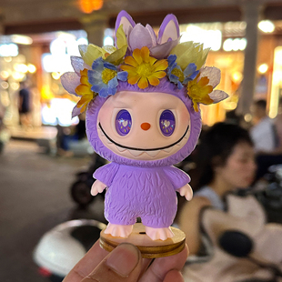 泉州文创labubu拉布布簪花娃娃手工非遗粘土泥人摆件纪念品伴手礼