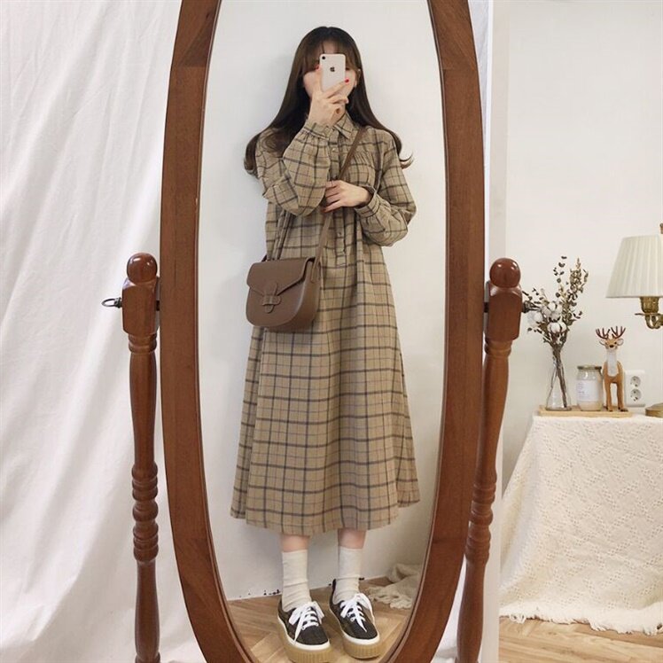 2024 봄과 가을 새로운 여성의 차 브레이크 작은 사람 짠맛 또는 달콤한 프랑스 기질 첫사랑 달콤한 드레스