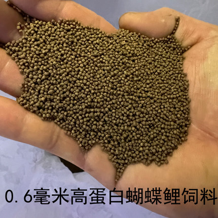 渔场蝴蝶鲤专用鱼饲料台湾蝴蝶鲤增白耀白鱼食观赏上浮颗粒鱼料