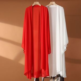雪紡外搭仙女服超仙外套很仙 防曬衣女長款 2023新款 春季 防曬開衫