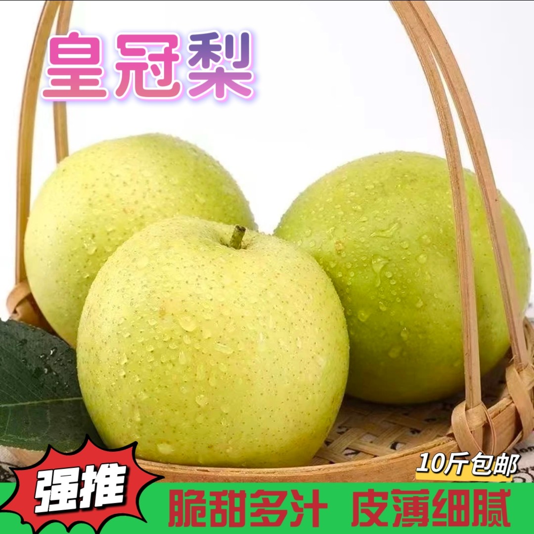 安徽正宗砀山梨青梨10斤砀山皇冠梨当季新鲜水果青皮梨整箱黄冠梨