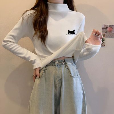 半高领打底德绒长袖新款秋