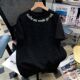 宽松短袖 t恤男美式 圆领项链印花纯棉打底衫 ins潮流夏季 半袖 上衣服