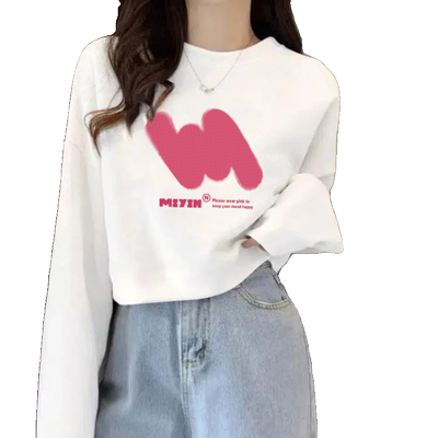 宽松t恤女长袖潮流辣妹风