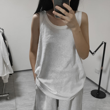 中性夏季无袖工字背心柔爽凉吊带打底背心纯色内搭基础款女雪花棉