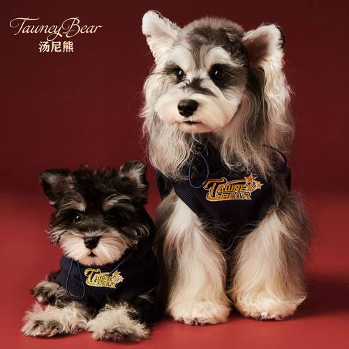 汤尼熊加绒无袖卫衣约克夏雪纳瑞