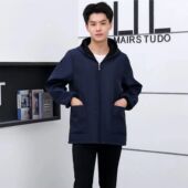 秋冬加绒加厚短款 罩衣防水防油耐脏工作服男女干活外套衣厨房围裙