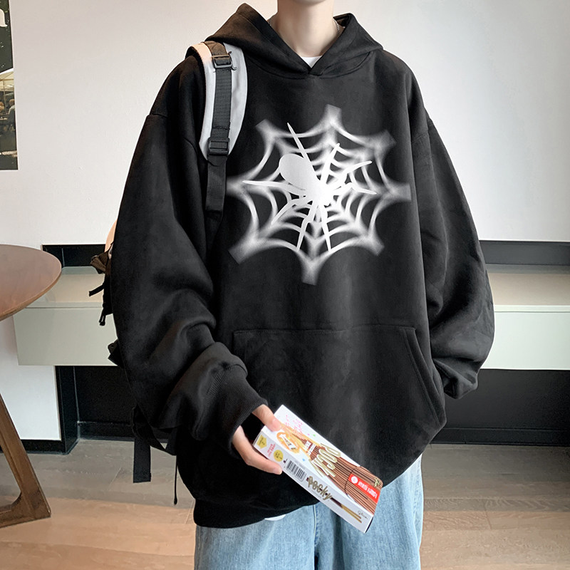W6106P60控78400克麂皮绒高品上衣连帽宽松套头潮流卫衣男女,男装卫衣,电商B205