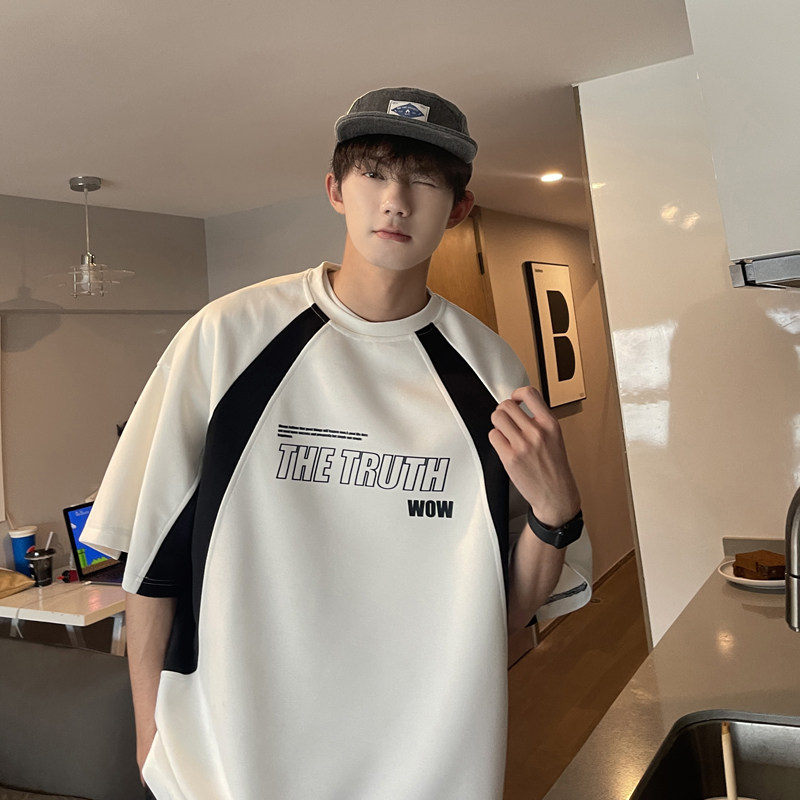 T6020P40控58夏季短袖宽松潮流圆领体恤运动机车服280克，男装T恤，电商B205