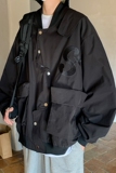 不规则欧美高街男潮牌外套小众设计感美式刺绣棒球服飞行员夹克衫，男装夹克，电商B205