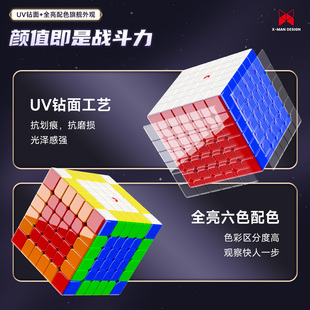 奇艺XMD影六阶三代轴心磁力UV 高阶顺滑速拧比赛专业专用竞速魔方