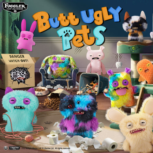 Fuggler萌牙怪兽15731pets宠物猫兔毛绒玩偶丑萌搞怪潮玩公仔玩具