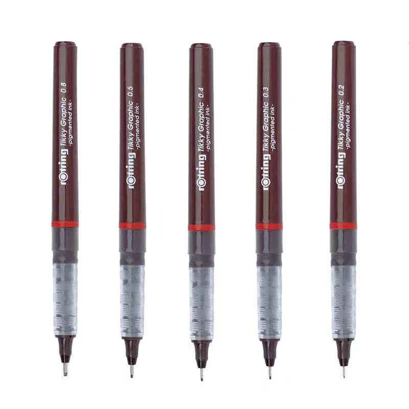 »æÍ¼rotring0.1µÂ¹úÕë¹Ü±Ê±ÊֱҺʽÃèͼ±Ê·ÀË®Ï߸å±Ê¹´Ïß±Êmm