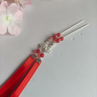 棉花娃娃用发簪丝带长流苏配饰bjd三分四分六分头饰百搭简约