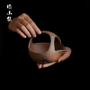 粗陶红炉添香烤茶炒茶盘耐高温陶瓷提香烘烤炉复古蜡烛明火醒茶器