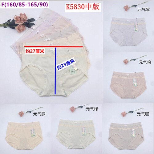 中小版玉姿一族新款5830舒适莫代尔亲肤无缝超弹力中腰女三角内裤