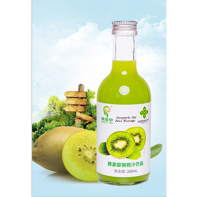 西峡特产果维甲酵素猕猴桃汁奇异果果汁玻璃瓶268ml包邮