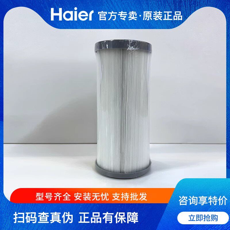 海尔净水器滤芯25-G中央前置家用祛除余氯过滤大白瓶滤芯hwp10/JR