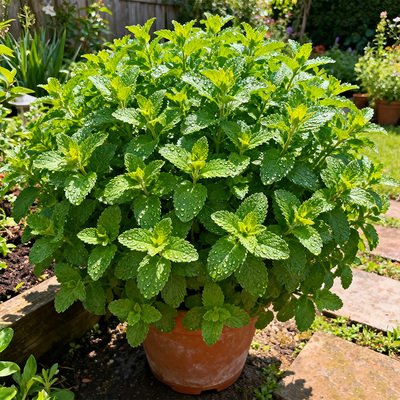 柠檬香蜂草柠檬味的薄荷盆栽