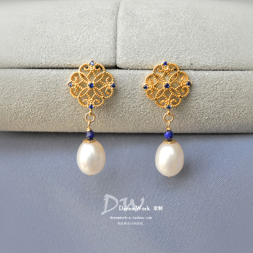 巴洛克风长款高级感网红珍珠耳钉