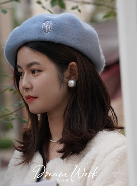 Dreamwork 12mm仿大珍珠耳钉高级气质温柔S925银耳饰秋冬耳饰