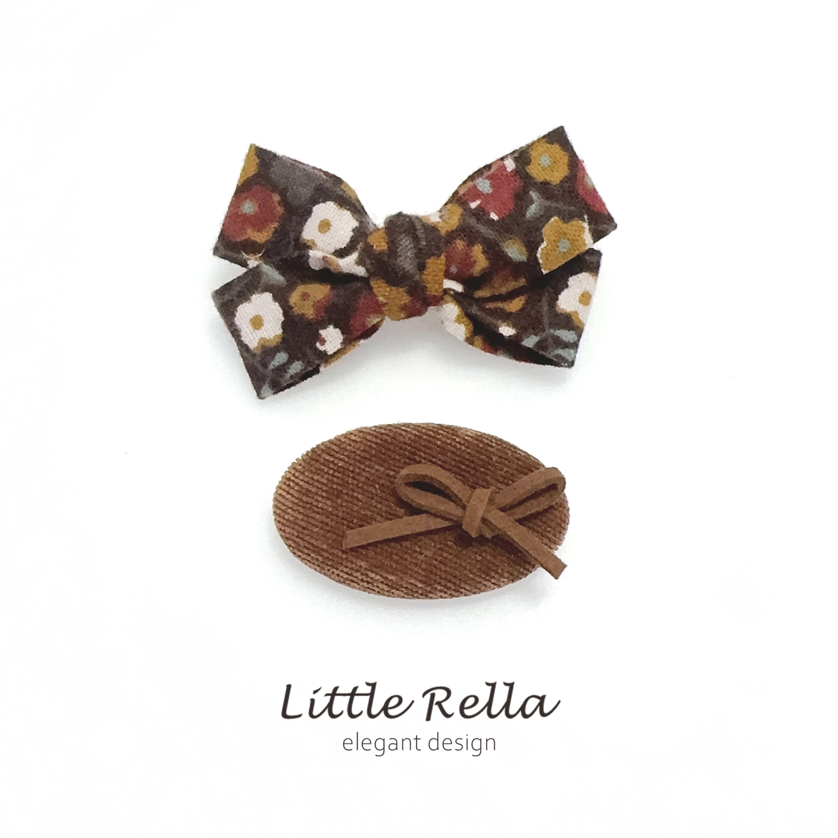 Little Rella 秋冬碎花布艺儿童发夹组合 幼儿园女童百搭发饰