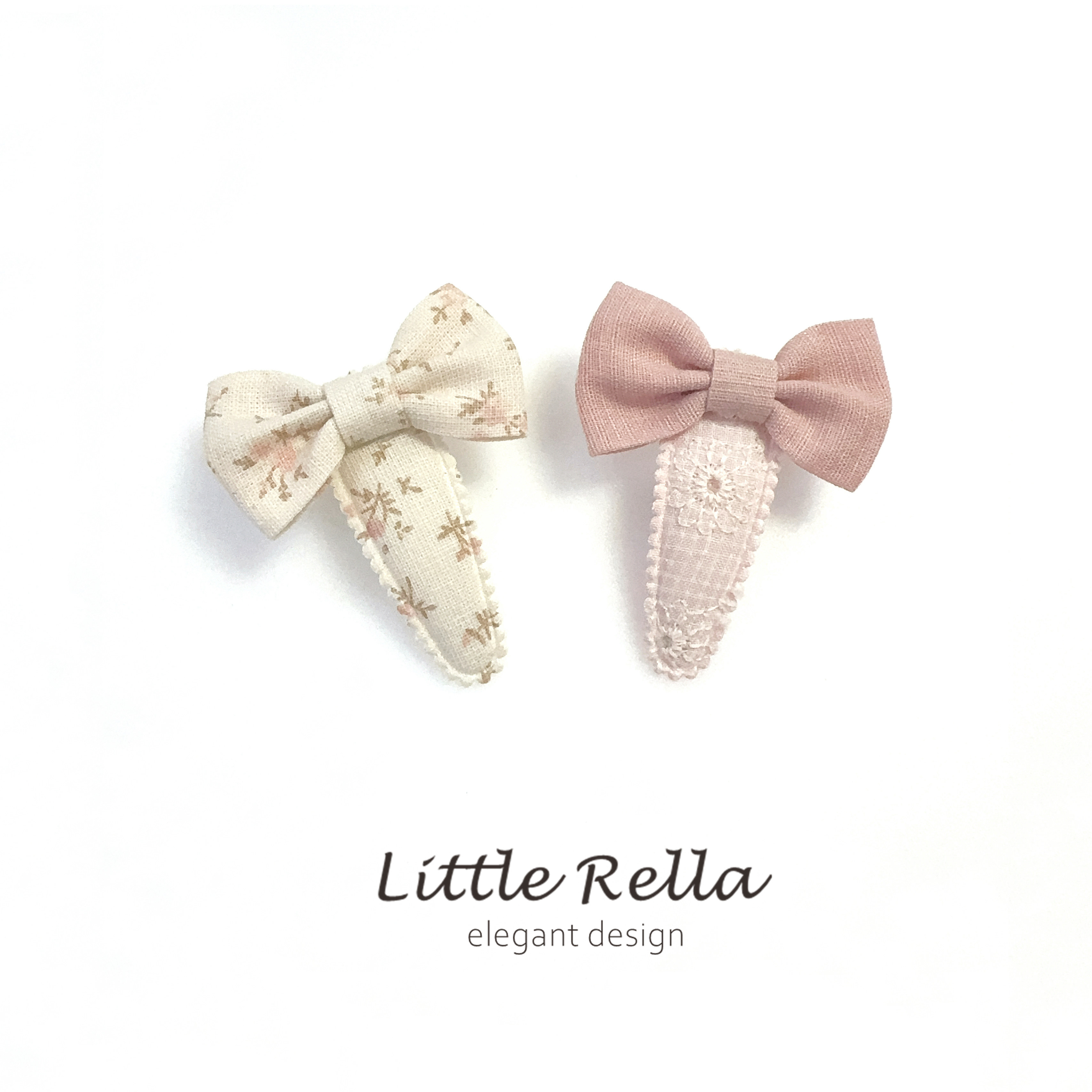 女宝宝安全包胶发夹发饰田园