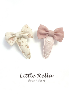 小瑞拉 女宝宝蝴蝶结水滴掰掰夹 幼儿安全发卡法式田园儿童发饰