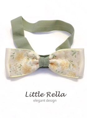 婴儿发带女宝宝新中式蝴蝶结发饰婴童夏季薄款头饰周岁发带