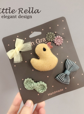 婴儿发夹汗毛夹宝宝安全小发卡女婴迷你发夹周岁小月龄头饰发夹