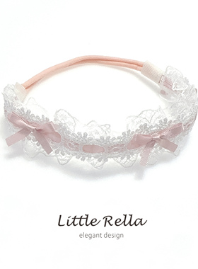 小瑞拉 宝宝蝴蝶结发带 新生婴儿蝴蝶结头带 满月公主头饰