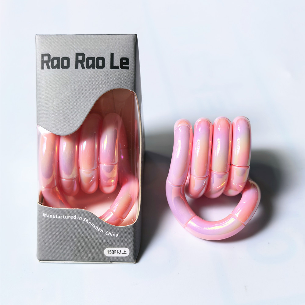 新款高质量扭扭乐温变七彩粉亮金adhd玩具解压专注力焦虑戒瘾手指