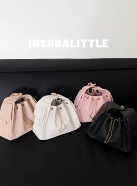 Poresl3/26  时髦又实用！26s新款格纹链条腋下包单肩包 女士