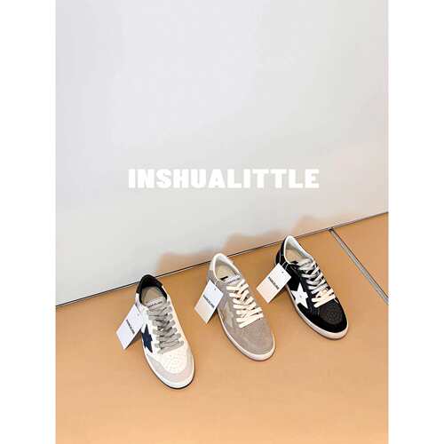 新款五星拼色做旧脏脏鞋男女同款