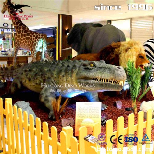 大型仿真硅胶机械电动爬行鳄鱼仿真爬行动物仿真恐龙仿真昆虫厂家