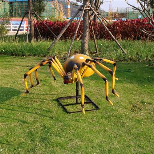 户外公花园林仿真玻璃钢昆甲虫动物装饰雕塑蜜蜂蜘蛛景观美陈摆件