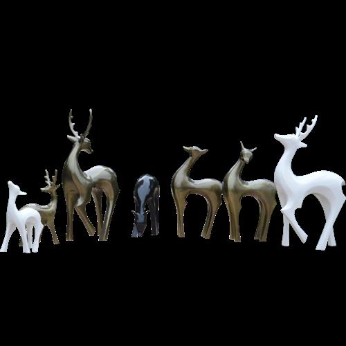 玻璃钢抽象鹿雕塑园林景观小区公园学校地产大型动物装饰摆件造景