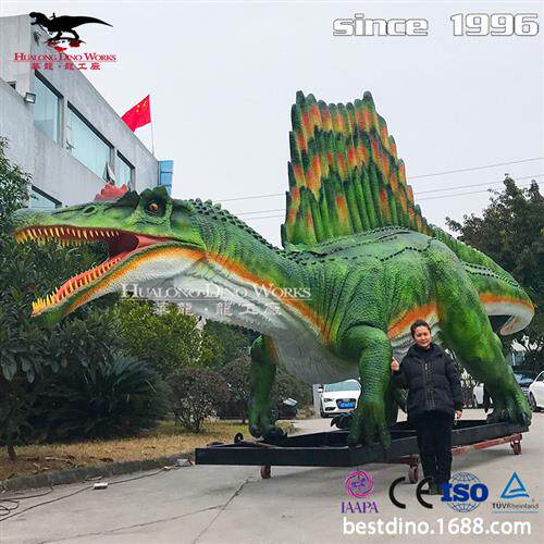 大型仿真机械硅胶电动棘龙模型摆件商业展览恐龙侏罗世纪恐龙乐园
