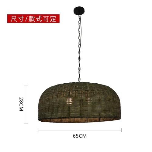 厂家直供藤艺吊灯东南亚风格酒店民宿饭店客厅餐厅包厢藤艺吊灯