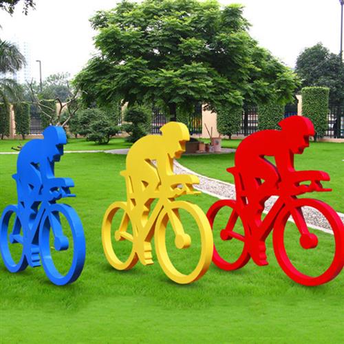 不锈钢运动人物雕塑校园广场跑步金属雕塑剪影体育不锈钢人物雕塑