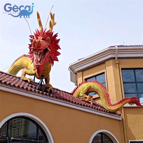 大型仿真中国龙模型商场广场景区公园地标雕塑美陈装饰制作厂家