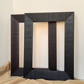 中古风简约实木画框复古木质相框黑色纹理设计挂墙装 饰画外框空框